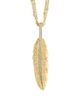 Anabel Aram Anabel Aram Pave Feather Large Pendant Necklace, 17-18 - 3