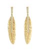 Anabel Aram Anabel Aram Pave Feather Linear Drop Earrings - 2