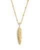 Anabel Aram Anabel Aram Pave Feather Small Pendant Necklace, 16-17 - 1