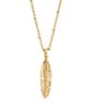 Anabel Aram Anabel Aram Pave Feather Small Pendant Necklace, 16-17 - 3