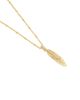Anabel Aram Anabel Aram Pave Feather Small Pendant Necklace, 16-17 - 5