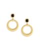 Anabel Aram Anabel Aram Safari Black Onyx Open Drop Earrings - 1
