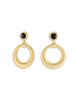 Anabel Aram Anabel Aram Safari Black Onyx Open Drop Earrings - 2