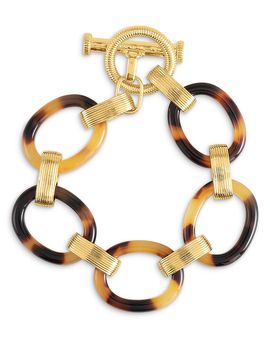 Anabel Aram Anabel Aram Safari Tortoise Link Statement Bracelet