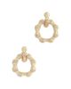 Anabel Aram Anabel Aram Sculpted Bamboo Double Hoop Earrings in 18K Gold Plated - 1