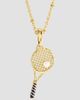 Anabel Aram Women's 18K-Gold-Plated, Pearl & Enamel Tennis Racket Charm - 2