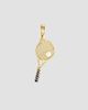 Anabel Aram Women's 18K-Gold-Plated, Pearl & Enamel Tennis Racket Charm - 6