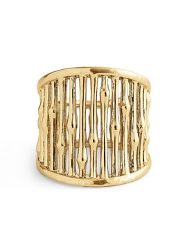 Anabel Aram Women's Bamboo 18K-Gold-Plated Wide Ring