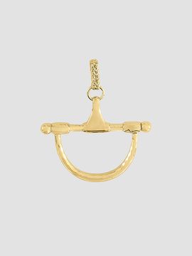 Anabel Aram Women's Cheval 18K-Gold-Plated Medium Horsebit Pendant