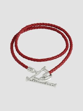 Anabel Aram Women's Cheval Braided Braided Leather & Sterling Silver-Plated Wrap Bracelet