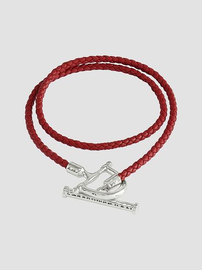 Anabel Aram Women's Cheval Braided Braided Leather & Sterling Silver-Plated Wrap Bracelet