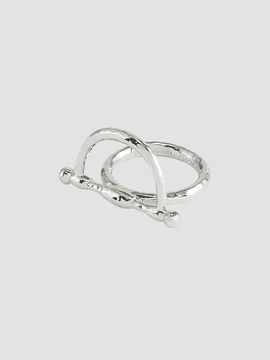Anabel Aram Women's Cheval Sterling Silver-Plated Horsebit Ring