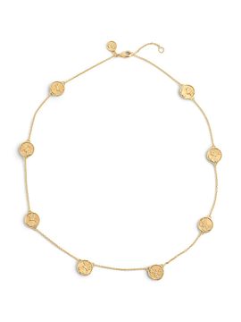 Anabel Aram Women's Coin 18K-Gold-Plated Butterfly Station Necklace