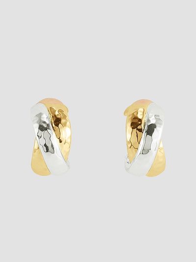 Anabel Aram Women's Farrier Two-Tone Interlocked Huggie Earrings