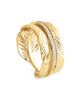 Anabel Aram Women's Feather 18K-Gold-Plated & Crystal Ring - 5
