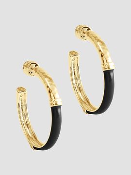 Anabel Aram Women's Forza 18K-Gold-Plated & Gemstone Medium Hoop Earrings