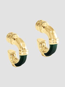 Anabel Aram Women's Forza 18K-Gold-Plated & Malachite Huggie Earrings