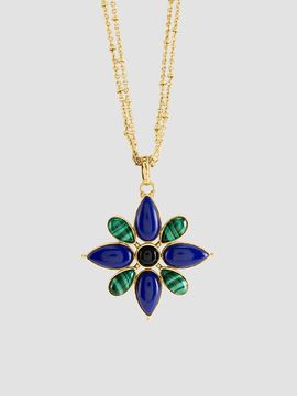 Anabel Aram Women's Forza 18K-Gold-Plated & Multi-Gemstone Flower Pendant