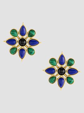 Anabel Aram Women's Forza 18K-Gold-Plated & Multi-Gemstone Flower Stud Earrings