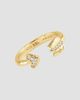Anabel Aram Women's Heart 18K-Gold-Plated & Cubic Zirconia Arrow Cuff Ring - 1