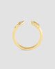 Anabel Aram Women's Heart 18K-Gold-Plated & Cubic Zirconia Arrow Cuff Ring - 3
