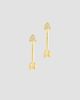 Anabel Aram Women's Heart 18K-Gold-Plated & Cubic Zirconia Arrow Stud Earrings - 1