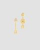 Anabel Aram Women's Heart 18K-Gold-Plated & Cubic Zirconia Arrow Stud Earrings - 2