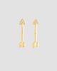 Anabel Aram Women's Heart 18K-Gold-Plated & Cubic Zirconia Arrow Stud Earrings - 3