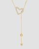 Anabel Aram Women's Heart 18K-Gold-Plated & Cubic Zirconia Lariat Necklace - 2