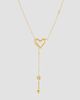 Anabel Aram Women's Heart 18K-Gold-Plated & Cubic Zirconia Lariat Necklace - 3