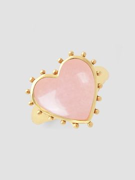 Anabel Aram Women's Heart 18K-Gold-Plated & Gemstone Ring