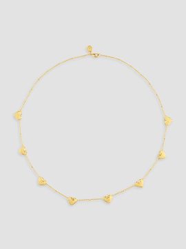 Anabel Aram Women's Heart 18K-Gold-Plated Station Necklace
