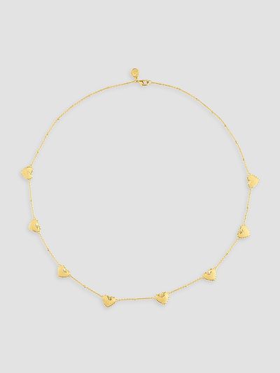 Anabel Aram Women's Heart 18K-Gold-Plated Station Necklace