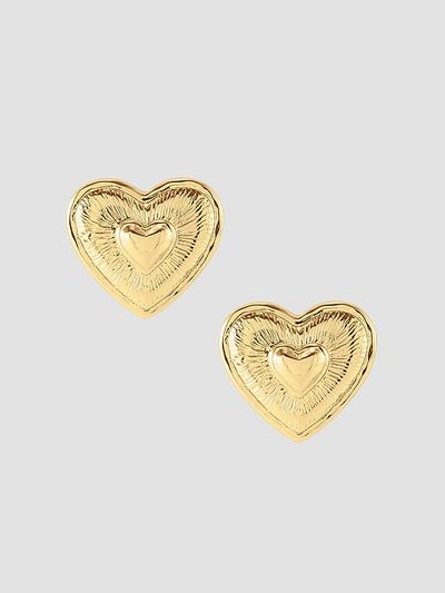 Anabel Aram Women's Heart 18K-Gold-Plated Stud Earrings