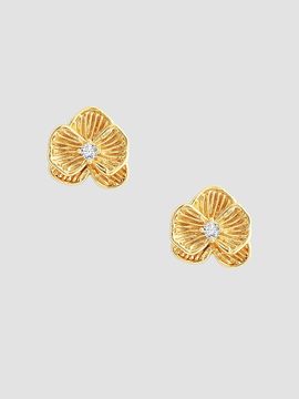 Anabel Aram Women's Orchid 18K-Gold-Plated & Cubic Zirconia Stud Earrings