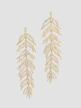 Anabel Aram Women's Palm 18K-Gold-Plated & Cubic Zirconia Drop Earrings