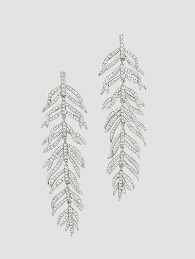 Anabel Aram Women's Palm Sterling Silver-Plated & Cubic Zirconia Drop Earrings
