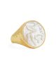 Anabel Aram Women's Pegasus 18K-Gold-Plated & Mother-Of-Pearl Signet Ring - 6