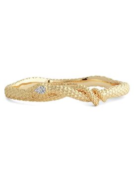 Anabel Aram Women's Serpent 18K-Gold-Plated & Cubic Zirconia Hinged Bangle