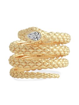 Anabel Aram Women's Serpent 18K-Gold-Plated & Cubic Zirconia Wrap Ring