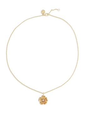 Anabel Aram Women's Wildflowers 18K-Gold-Plated & Cubic Zirconia Pendant Necklace