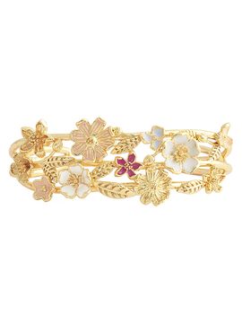 Anabel Aram Women's Wildflowers 18K-Gold-Plated & Enamel Cuff