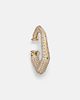 Ananya Ananya Carved 18kt gold ear cuff with diamonds - 1