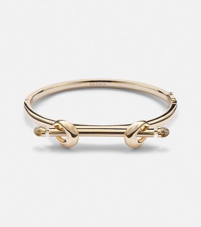Ananya Ananya Chakra 18kt gold bangle with quartz