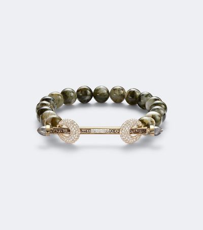 Ananya Ananya Chakra 18kt gold beaded bracelet with gemstones
