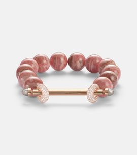 Ananya Ananya Chakra 18kt rose gold beaded bracelet with gemstones