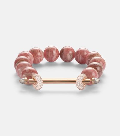 Ananya Ananya Chakra 18kt rose gold beaded bracelet with gemstones