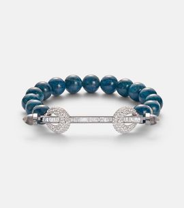 Ananya Ananya Chakra 18kt white gold beaded bracelet with diamonds