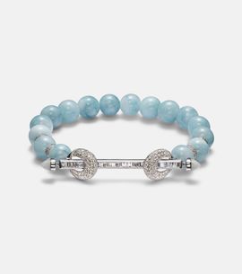 Ananya Ananya Chakra 18kt white gold bracelet with aquamarines and diamonds