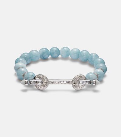 Ananya Ananya Chakra 18kt white gold bracelet with aquamarines and diamonds